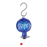 PGN Item 15094 Blue Glass Hummingbird Feeder 