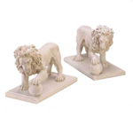 PGN Item 15158 Regal Lion Statue Duo 