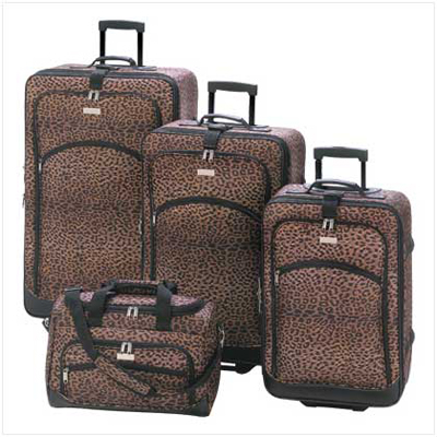 #13349 Leopard Print Luggage Ensemble
