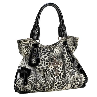 #14747 Animal Print Shoulder Bag
