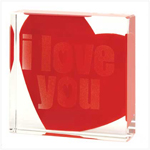 PGN Item 12652 I Love You Glass Cube 