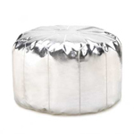 PGN Item 15184 Silver Ottoman Pouf 