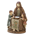 PGN Item D1144 Jesus And Children Solar Statue 
