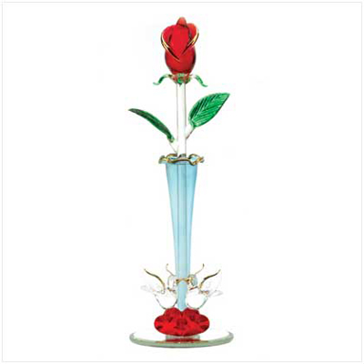 #12533 Spun Glass Rosebud Vase