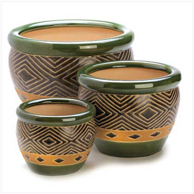 #13367 Jade Planter Trio