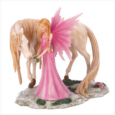 #14613 Pink Fairy And Her Friend Figurine