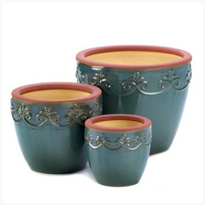 #14614 Mediterranean Mist Planter Trio
