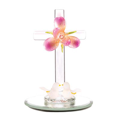#14935 Blessed Cross Glass Figurine