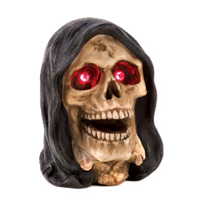 #15055 Lighted Grim Reaper Head Figurine