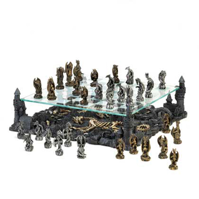 #15190 Black Dragon Chess Set