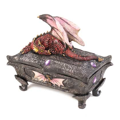 #15258 Pink Dragon Treasure Box