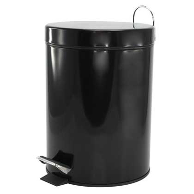 #15585 Flip-Top Black Dust Bin