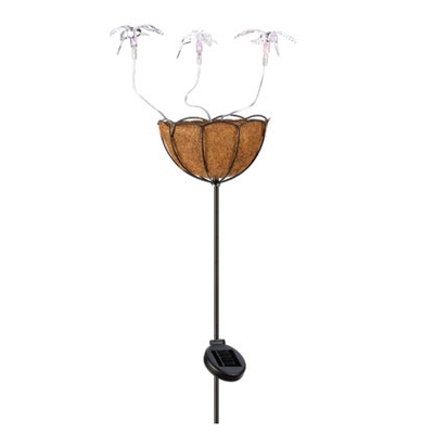 #D1146 Solar Hummingbird Basket Stake