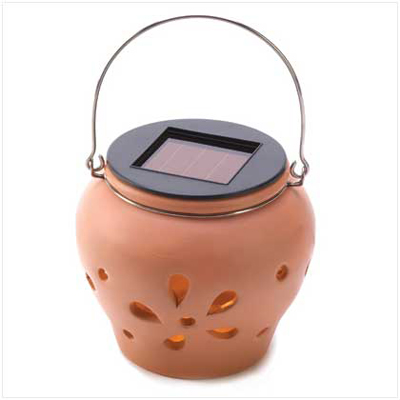 #D1155 Terra Cotta Solar Lamp