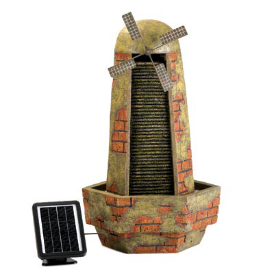 #D1305 Windmill Solar Fountain
